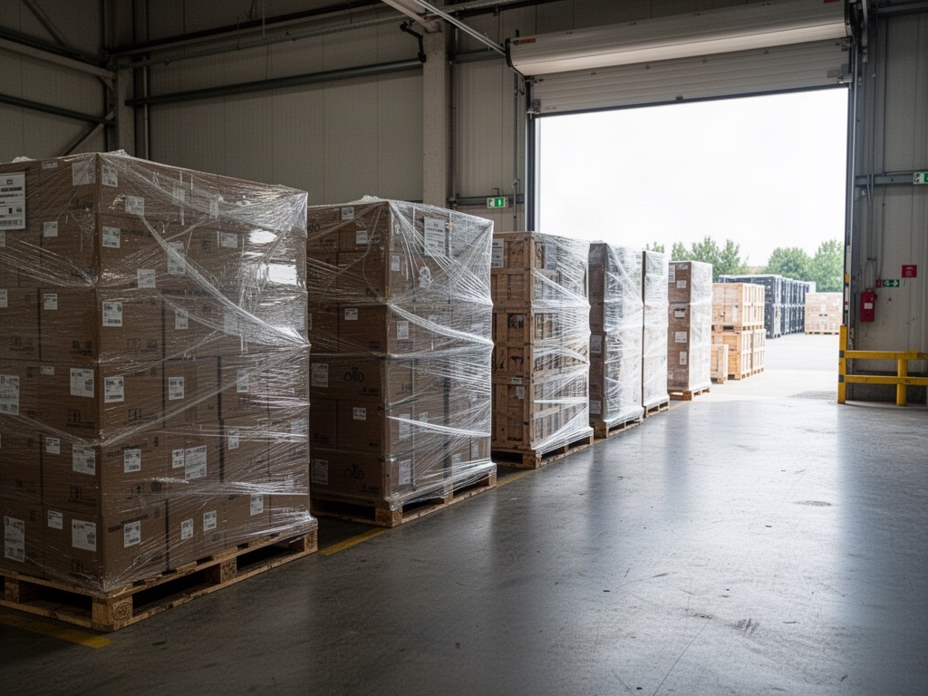 Consolidated cargo ready for loading